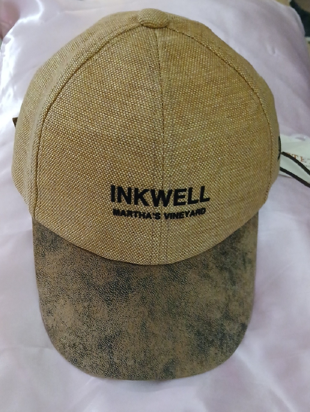 INKWELL Martha's Vineyard Tan Baseball Hat with Distressed Brim